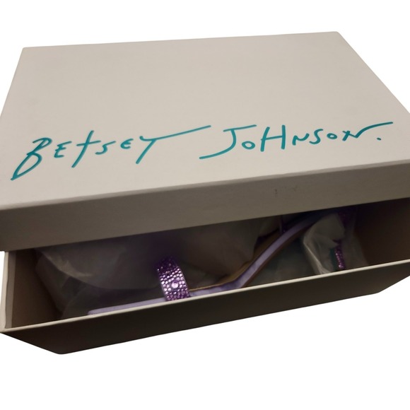 BETSEY JOHNSON Rebel Lavender Rhinestone Slingback Sandals size 8.5 NIB $108 - Picture 7 of 12